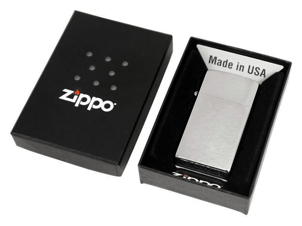 Zippo Brushed Chrome Slimproduct zoom image #2