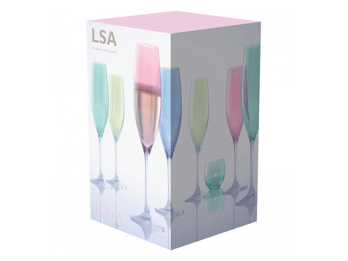 Champagneglass LSA Polka Pastel 4-pakkproduct zoom image #2