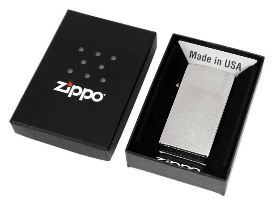 Zippo Brushed Chrome Slimproduct image #2