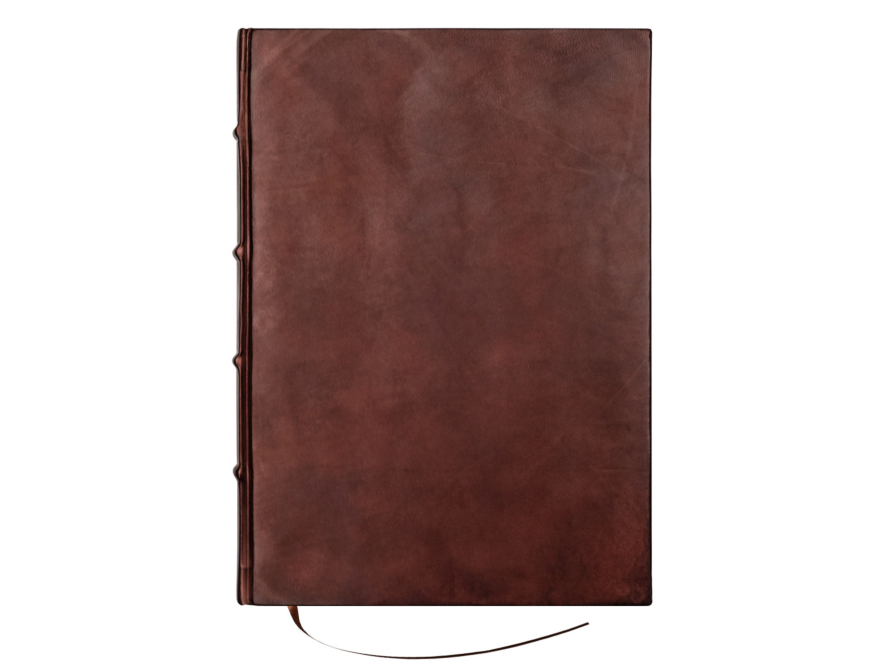 Gjestebok Hyttebok Cicero Antikk Lær Brun 260 x 360 mmproduct image #1