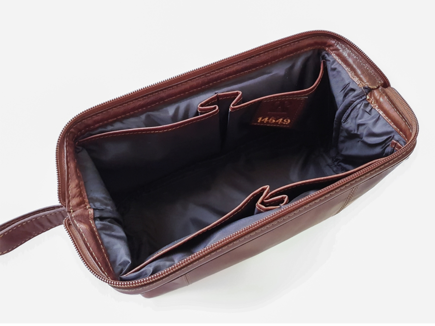 Toalettmappe Herre Lær Brun B Awayproduct image #4