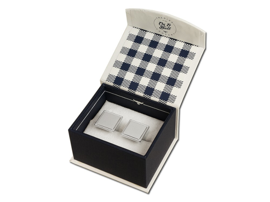Mansjettknapper Ox & Bull Silver Squareproduct image #3