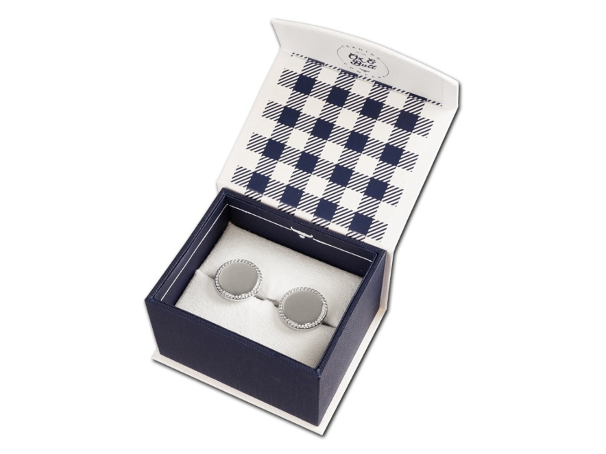 Mansjettknapper Ox & Bull Silver Roundproduct image #2