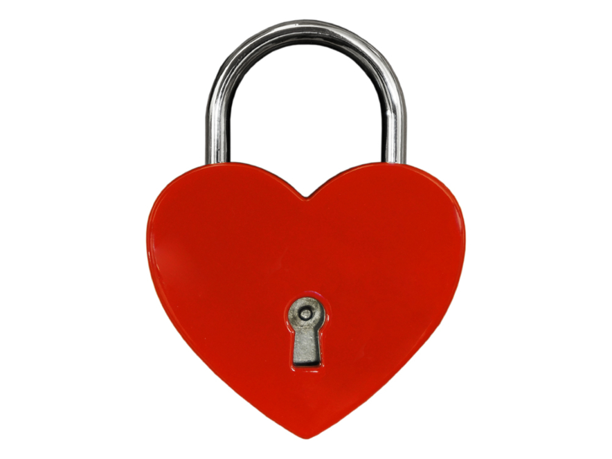 Kjærlighetslås Heart Red 44 mmproduct image #1