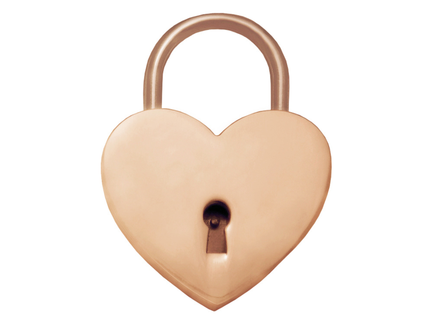 Kjærlighetslås Heart Rose Gold 44 mmproduct image #1