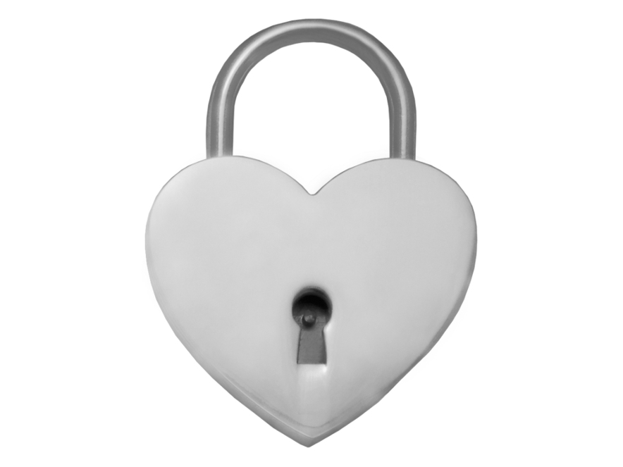 Kjærlighetslås Heart Silver 44 mmproduct image #1