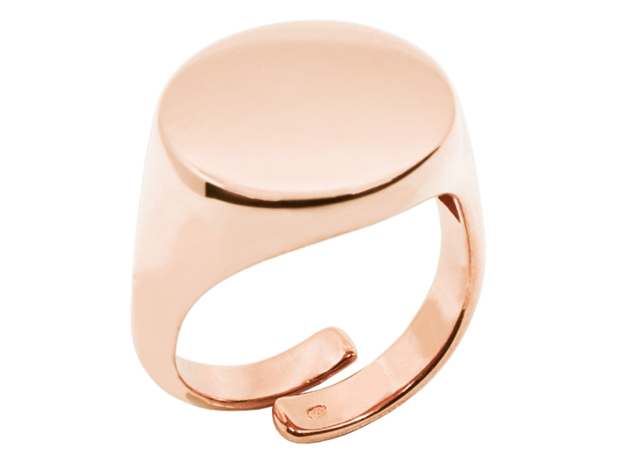 Vittorio Signetring Herre Justerbar Rose Gullbelagt 925 Sterling Sølvproduct image #1