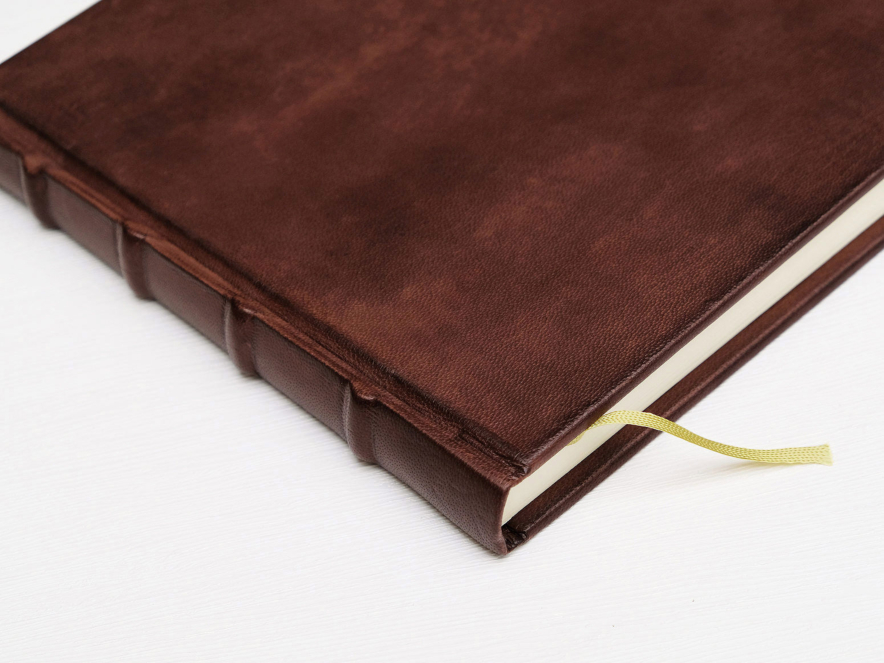 Gjestebok Hyttebok Cicero Vintage Lær Brun 300 x 210 mmproduct image #2