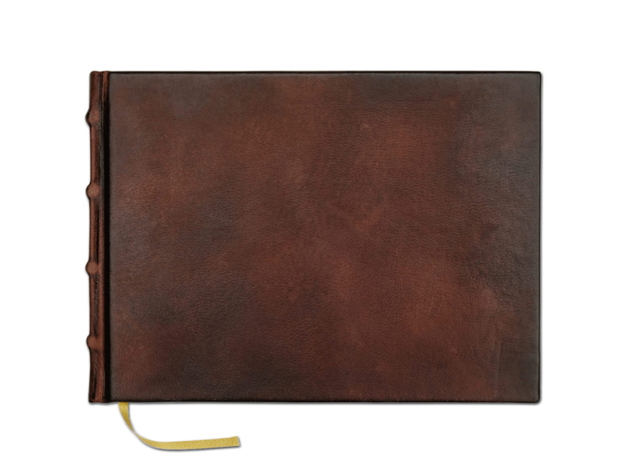 Gjestebok Hyttebok Cicero Vintage Lær Brun 240 x 170 mmproduct image #1