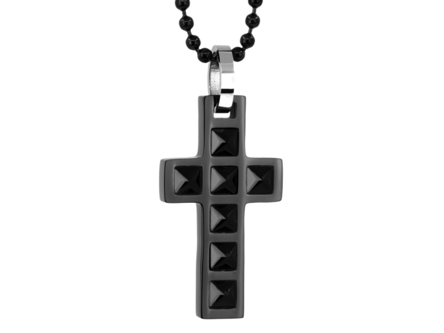 Halskjede Kors Svart Cristianoproduct image #1