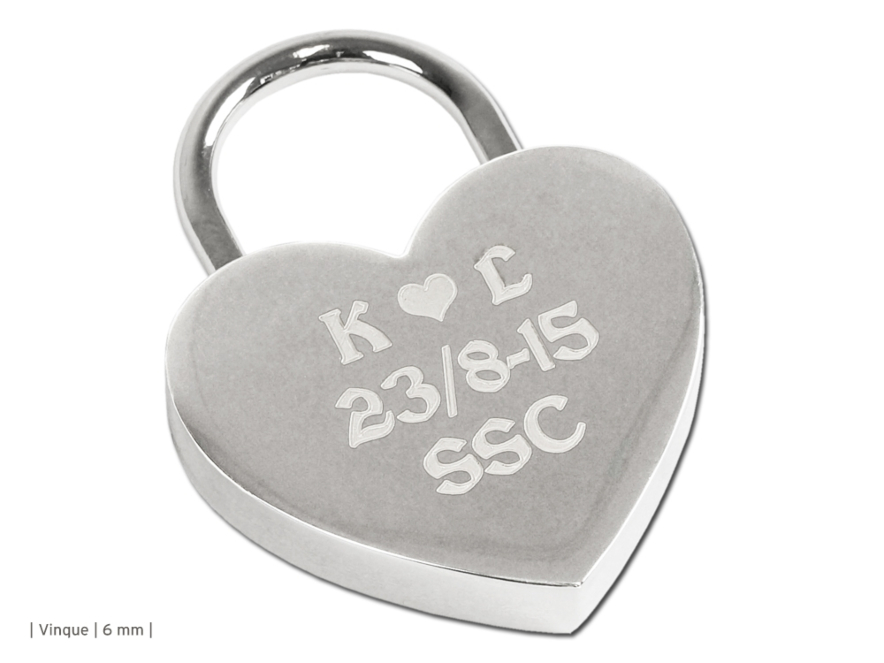 Kjærlighetslås Heart Silver 44 mmproduct image #2