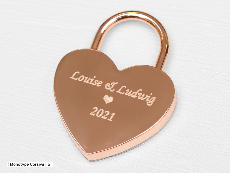 Kjærlighetslås Heart Rose Gold 44 mmproduct image #2