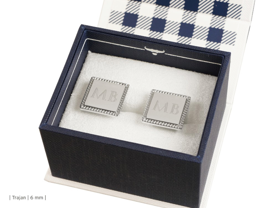 Mansjettknapper Ox & Bull Silver Squareproduct image #2