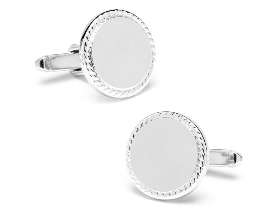 Mansjettknapper Ox & Bull Silver Roundproduct image #1