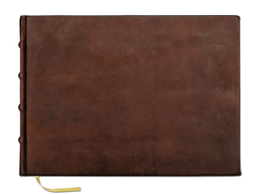 Gjestebok Hyttebok Cicero Vintage Lær Brun 300 x 210 mmproduct image #1