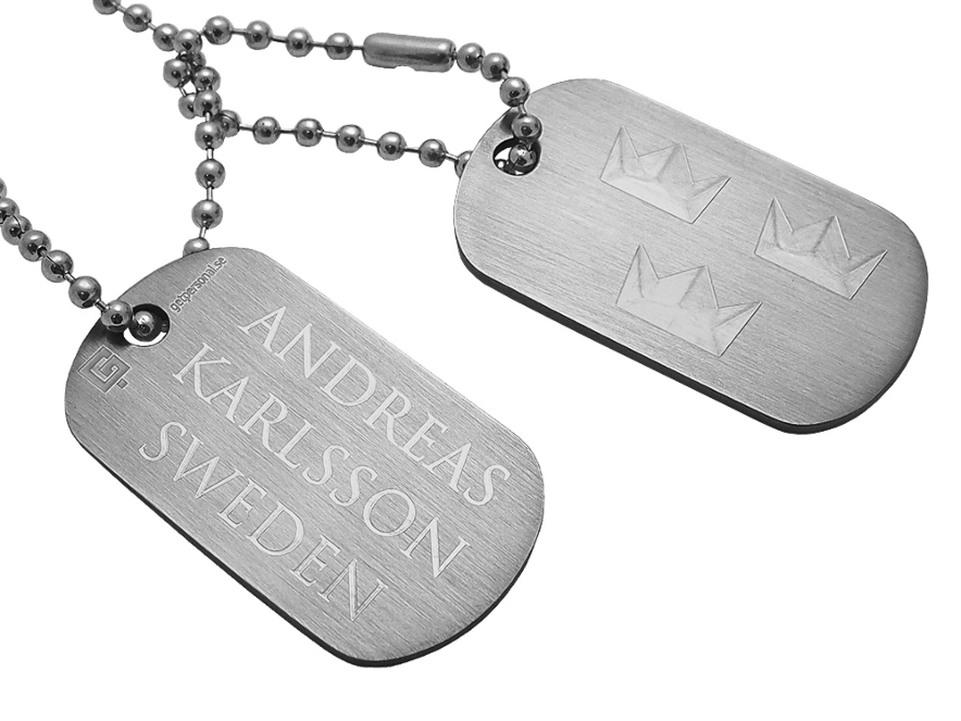 Dogtags Private Steel Tre Kronerproduct image #1