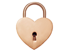Kjærlighetslås Heart Rose Gold 44 mmproduct thumbnail #1