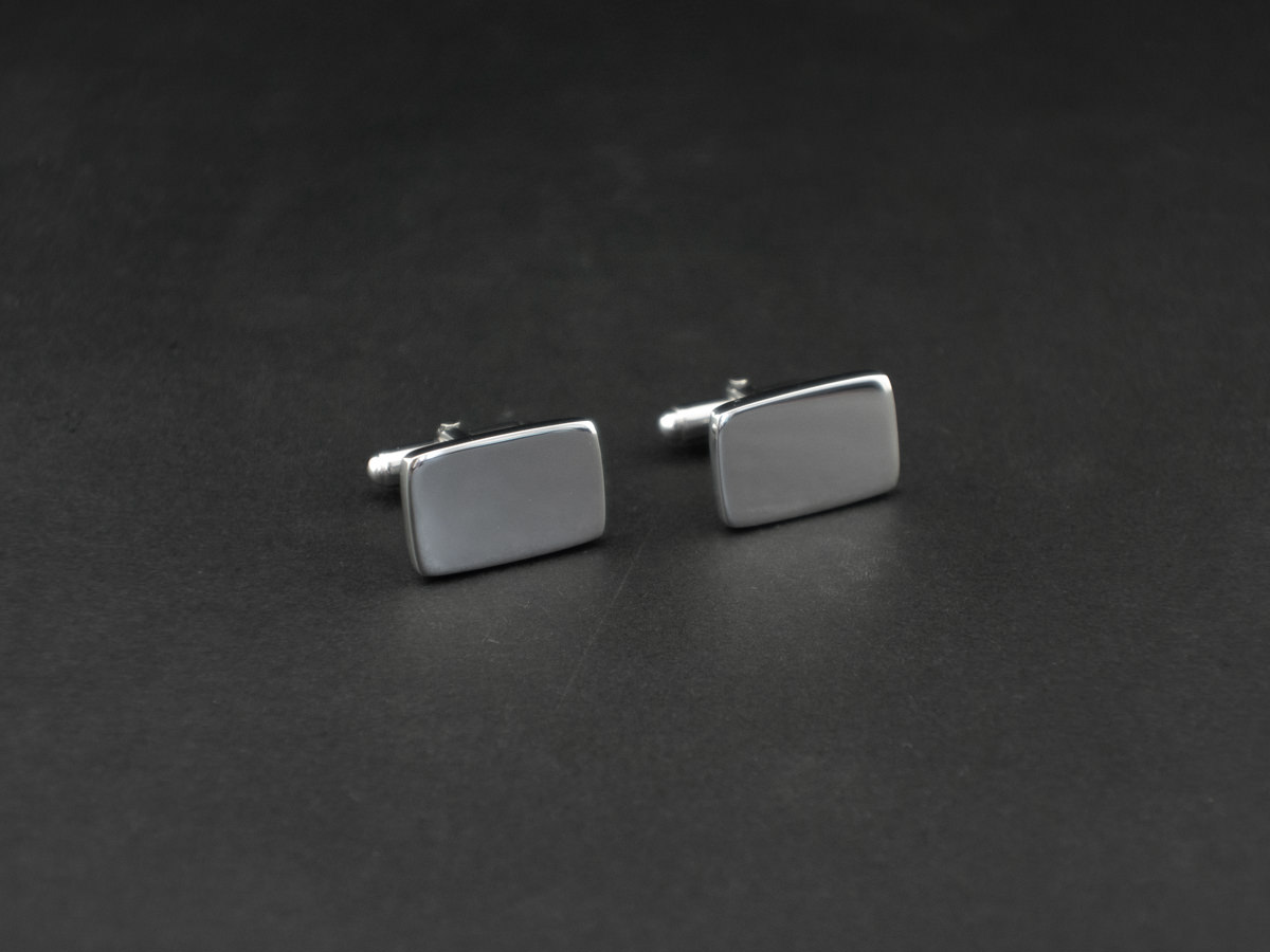 Mansjettknapper Milano Silver Rectangleproduct zoom image #2