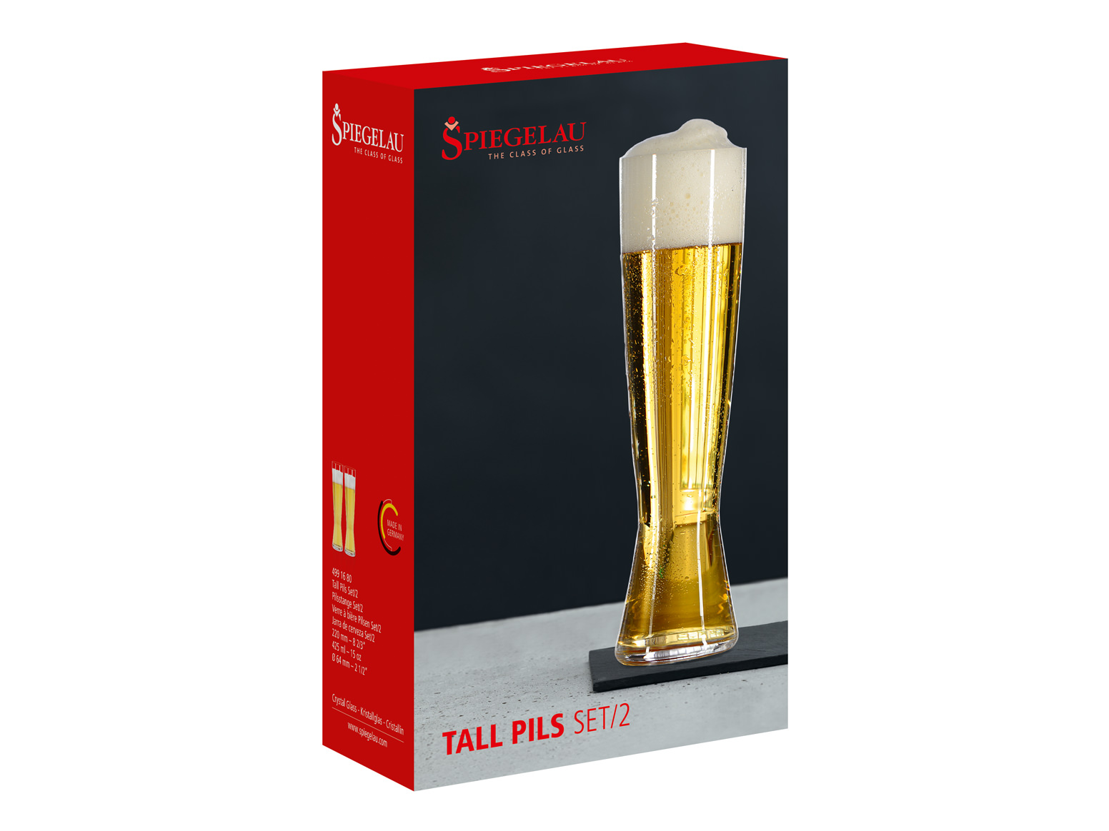 Ølglass Spiegelau Classics Tall Pilsner 42 cl 2-pakkproduct zoom image #1
