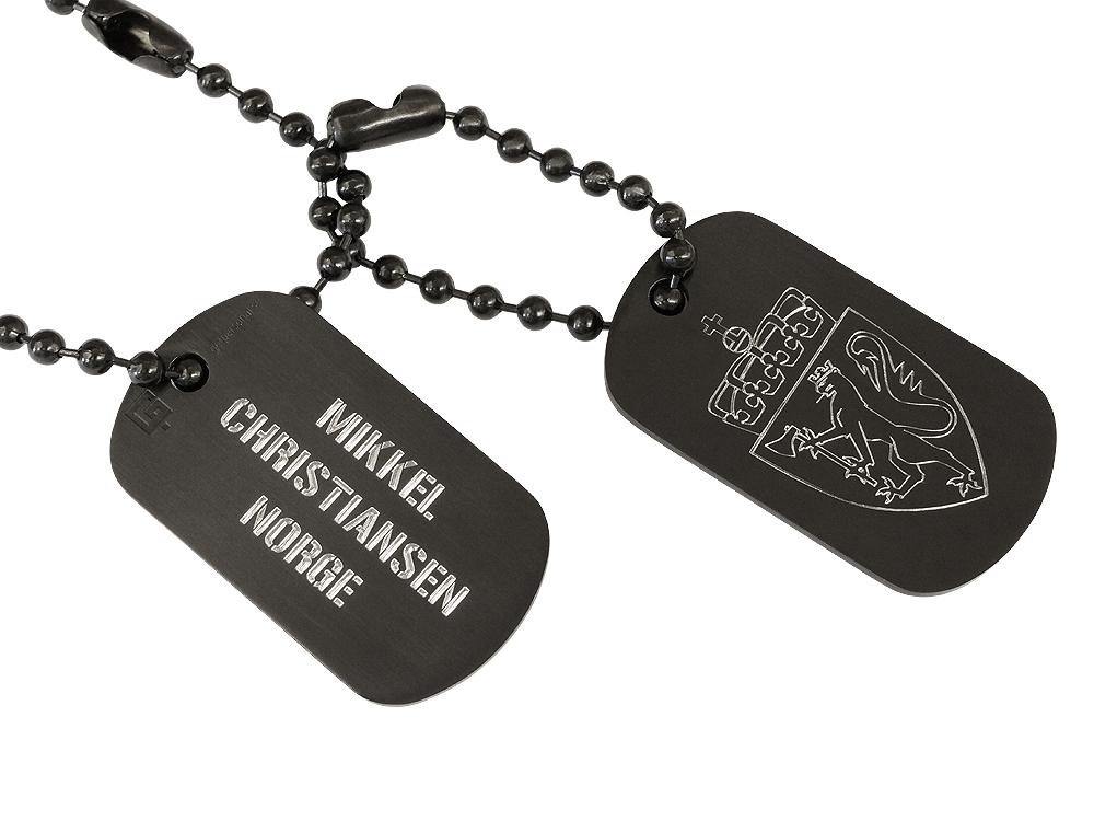Dogtags Private Steel Black Norwegian Coat of Armsproduct zoom image #1
